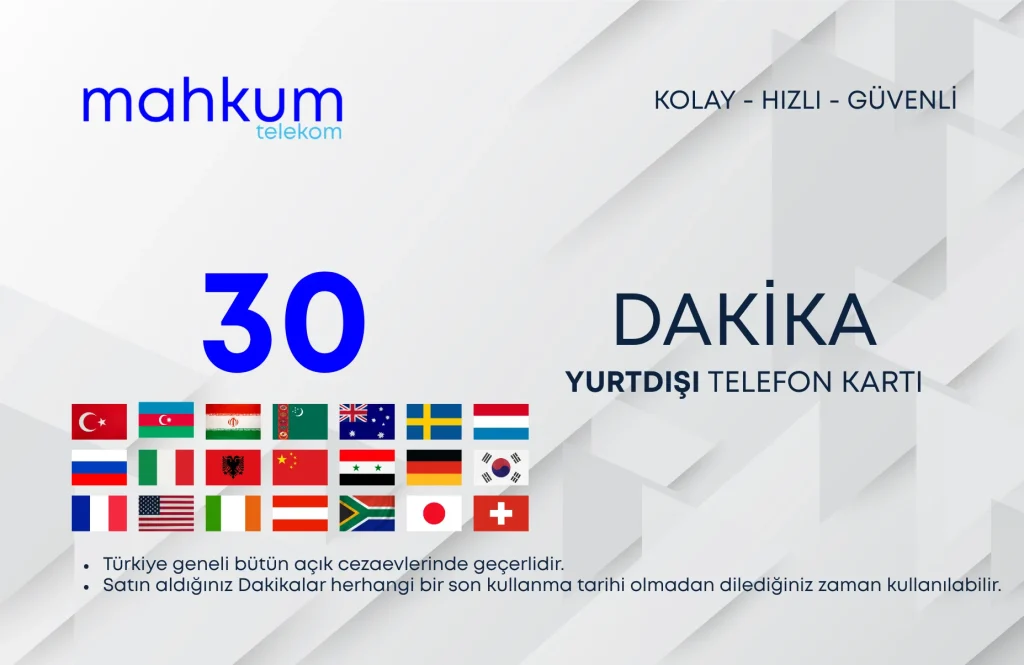 Yurtdışı 30 dakika paketi